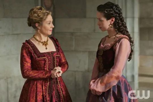 Pictured: (L-R) Megan Follows as Catherine de Medici and Anna Popplewell as Lola Photo Credit: Sven Frenzel/The CW