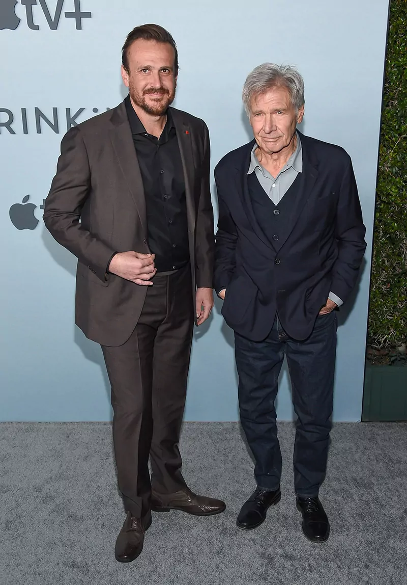 Jason Segel and Harrison Ford at the 'Shrinking' Premiere