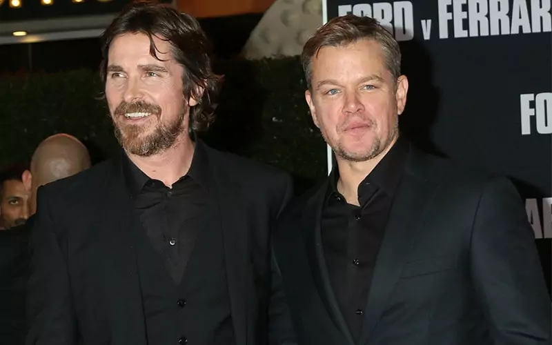 Christian Bale, Matt Damon at the Ford v Ferrari Premiere