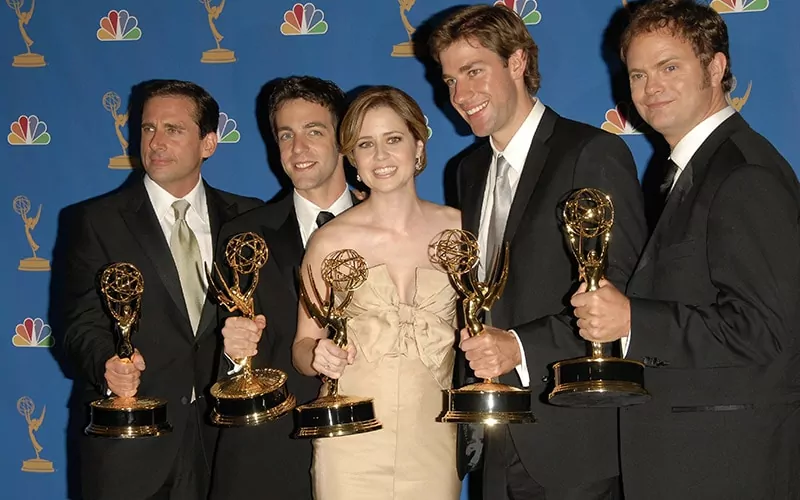 The Cast of The Office in the Press Room at the 58th Annual Primetime Emmy Awards