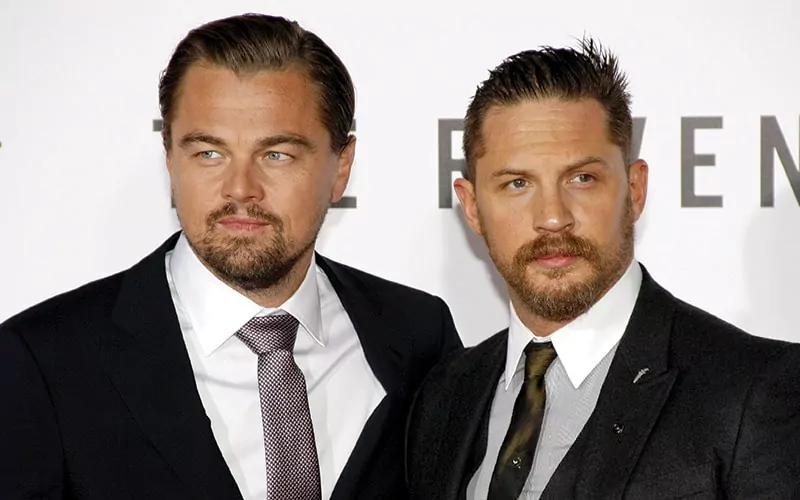 Leonardo DiCaprio and Tom Hardy at The Revenant premiere