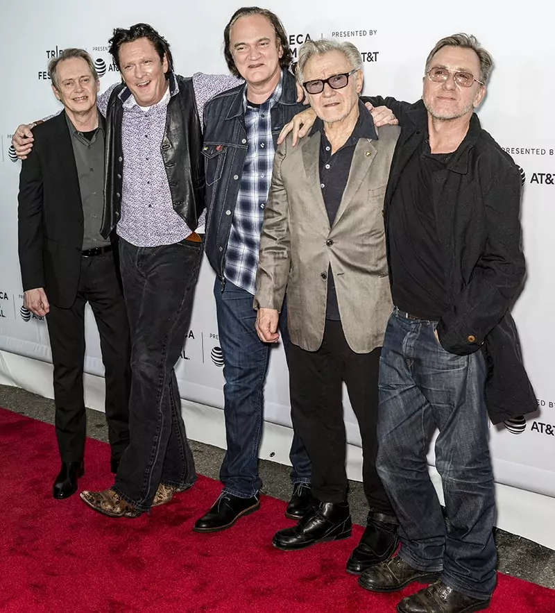 Steve Buscemi, Michael Madsen, Quentin Tarantino, Harvey Keitel and Tim Roth attend the Reservoir Dogs 25th Anniversary Screening