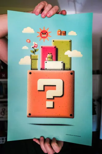 Mario Brothers Print by Andrew Heath