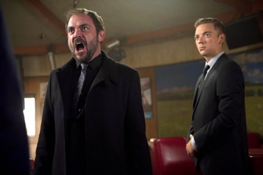Pictured: Mark Sheppard as Crowley Photo Credit: Diyah Pera/ The CW