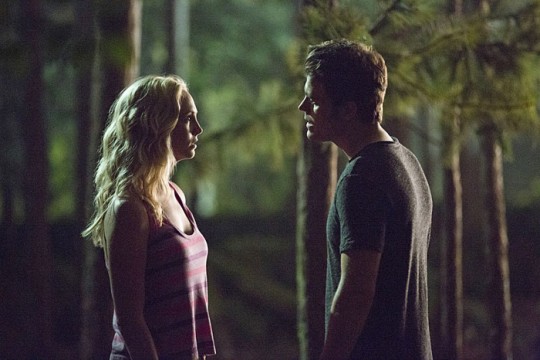 Pictured: (L-R) Candice Accola as Caroline and Paul Wesley as Stefan Photo Credit: Bob Mahoney/The CW
