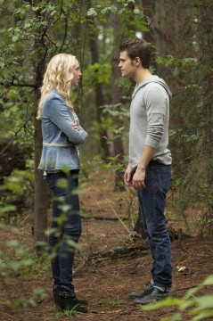 Pictured: (L-R) Candice Accola as Caroline and Paul Wesley as Stefan Photo Credit: Bob Mahoney/ The CW