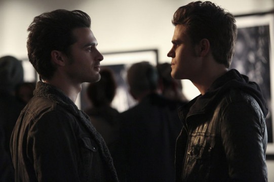 Pictured: (L-R) Michael Malarkey as Enzo and Paul Wesley as Stefan Photo Credit: Annette Brown/ The CW