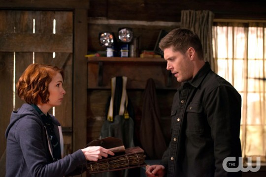 Pictured: (L-R) Felicia Day as Charlie and Jensen Ackles as Dean Photo Credit Diyah Pera/ The CW