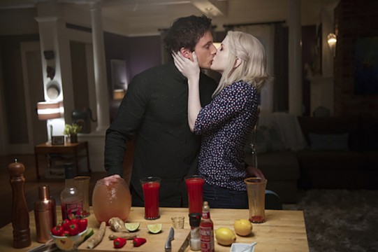 Pictured: (L-R) Bradley James as Lowell Tracey and Rose McIver as Liv Moore Photo Credit: Diyah Pera/ The CW