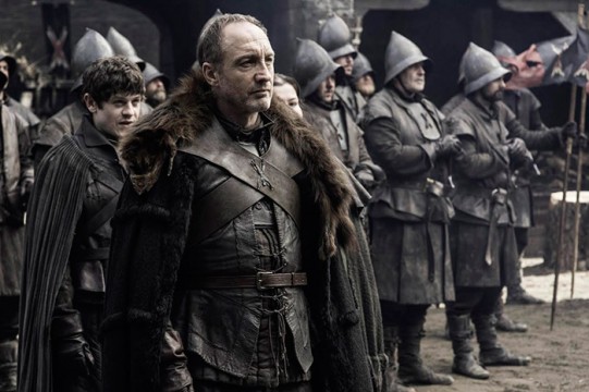 Pictured:Iwan Rheon as Ramsay Bolton and Michael McElhatton as Roose Bolton Photo Credit: Helen Sloan/HBO