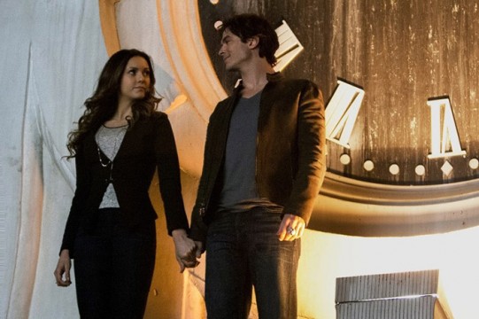 Pictured: (L-R) Nina Dobrev as Elena and Ian Somerhalder as Damon Photo Credit: Wilford Harewood/The CW