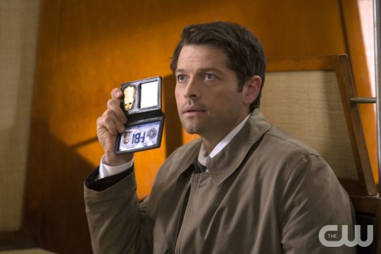 Pictured: Behind the Scenes with Misha Collins as Castiel Photo Credit: Katie Yu/ The CW