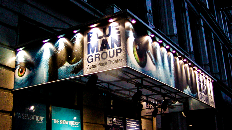 My first Blue Man Group show in 2004 at the Astor Place Theater in New York