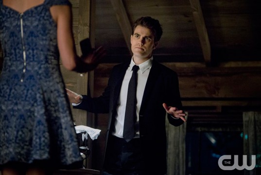 Pictured: Candice Accola as Caroline and Paul Wesley as Stefan Photo Credit: Bob Mahoney/ The CW