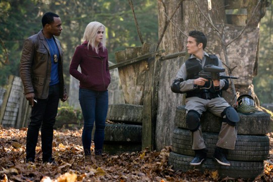 Pictured: Malcolm Goodwin as Clive Babineaux, Rose McIver as Liv Moore and Jake Guy as Harris Photo Credit: Cate Cameron/The CW