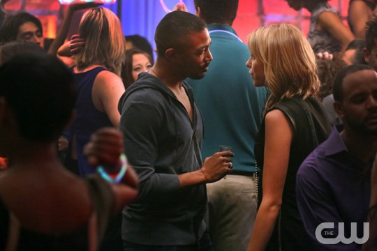 Pictured (L-R): Charles Michael Davis as Marcel and Riley Voelkel as Freya Photo Credit: Quantrell Colbert/The CW 
