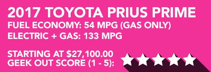 Geek Girl Review: 2017 Toyota Prius Prime Premium