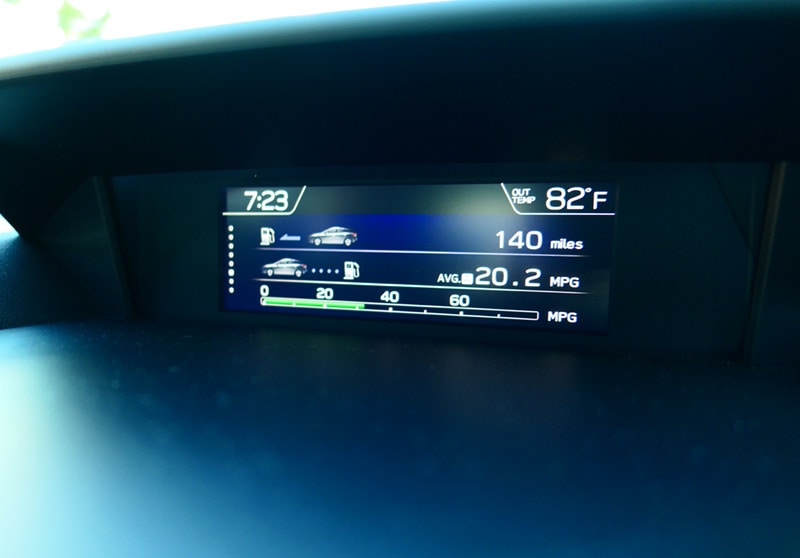 2017 Subaru Impreza 2.0i Sport: Real-Time Miles Per Gallon 
