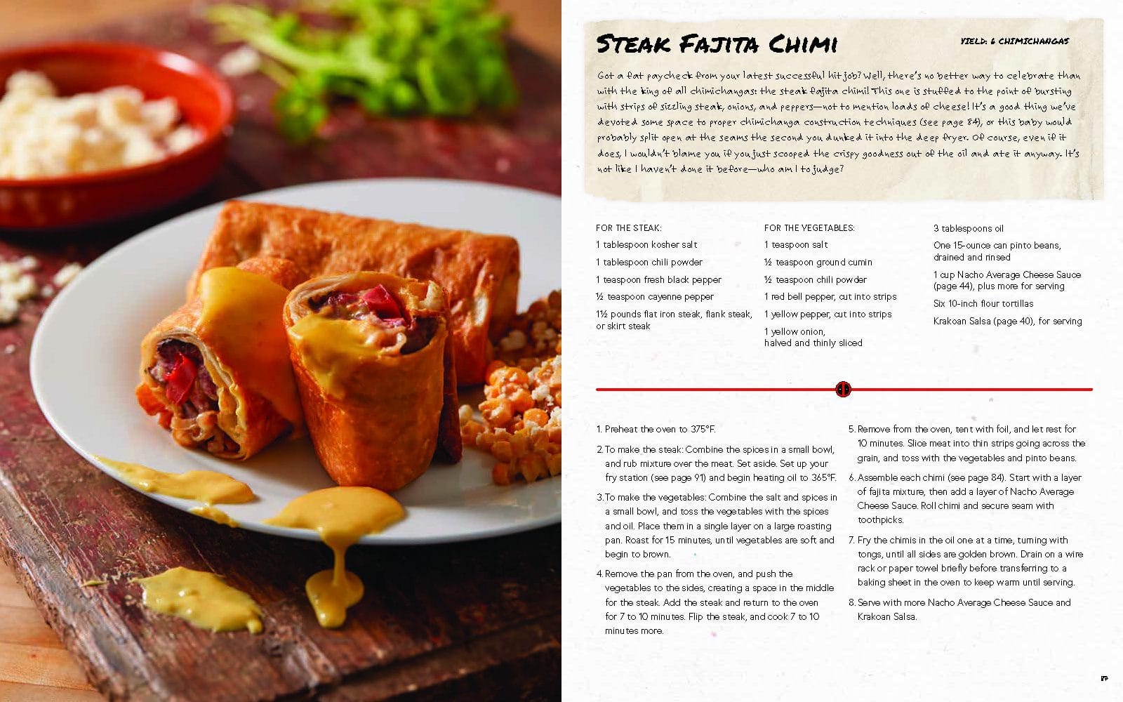 Deadpool Cookbook: Steak Fajita Chimi