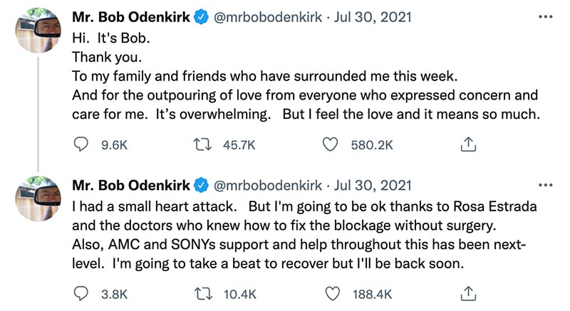 Bob Odenkirk Twitter Statement