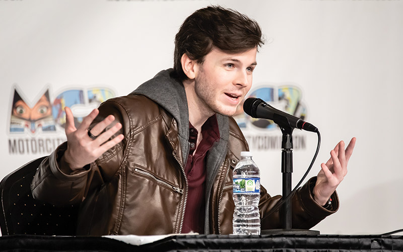 Chandler Riggs hosts a panel at Motor City Comic Con