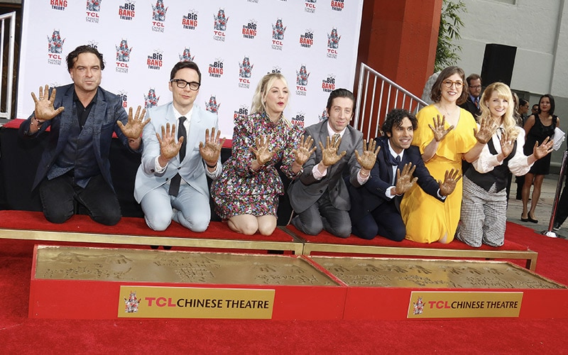 Mayim Bialik and the cast of The Big Bang Theory