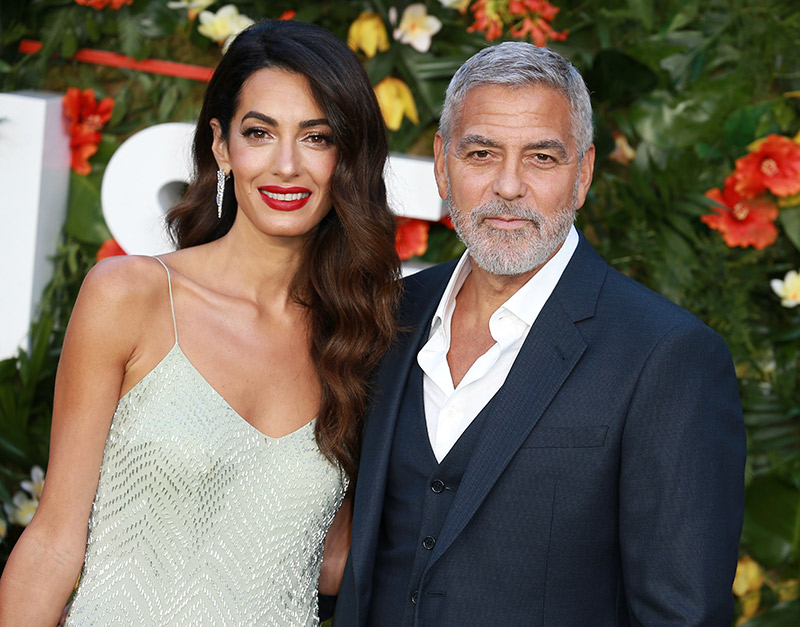 Amal Clooney and George Clooney attend the Ticket To Paradise