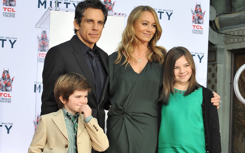 Ben Stiller Family: Ben Stiller with wife Christine Taylor & children Ella, 11, and Quinlin, 8