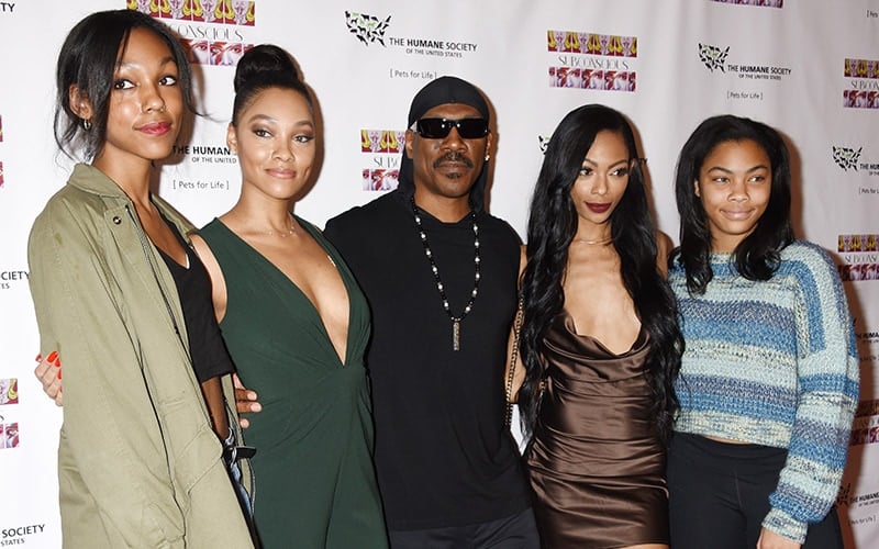 Zola Murphy, Bria Murphy, Eddie Murphy, Shayne Murphy and Bella Murphy