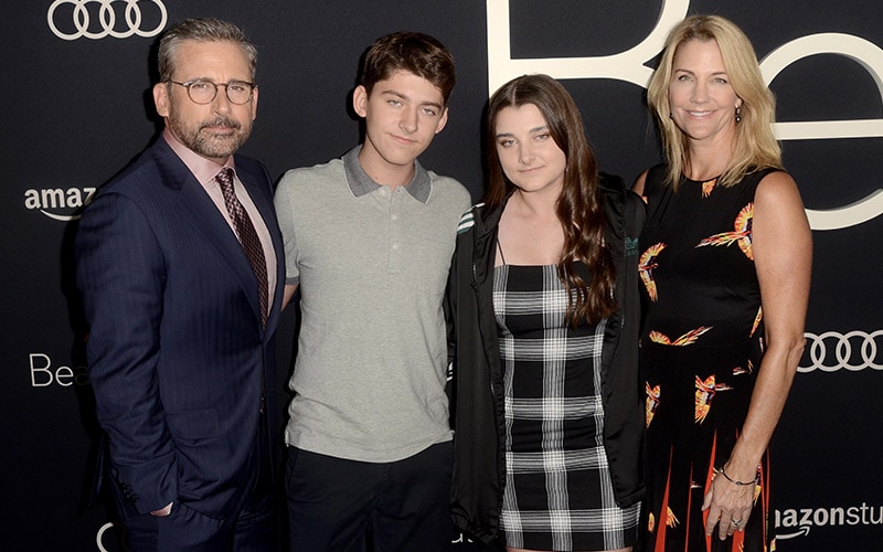 Steve Carell, family at the Beautiful Boy Premiere