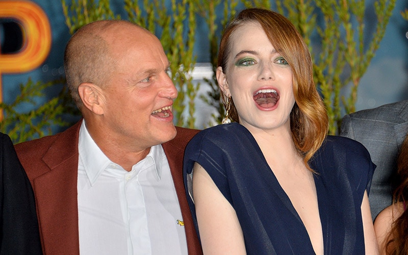 Woody Harrelson and Emma Stone at the premiere of Zombieland: Double Tap