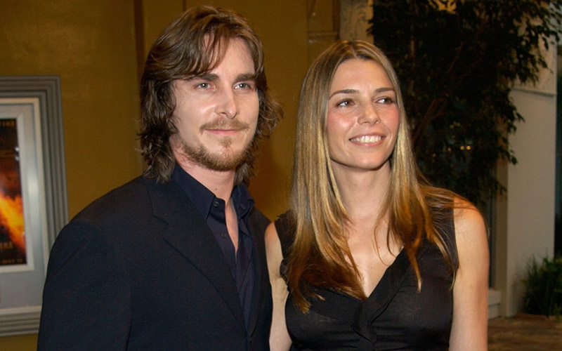 Christian Bale and wife at the Los Angeles premiere of his new movie Reign of Fire