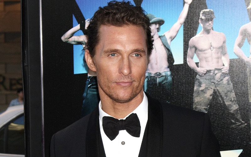 Matthew McConaughey arrives at the Magic Mike LAFF Premiere