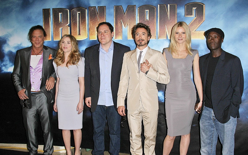 Iron Man 2 Cast: Mickey Rourke, Jon Favreau, Scarlett Johansson, Robert Downey Jr., Gwyneth Paltrow and Don Cheadle