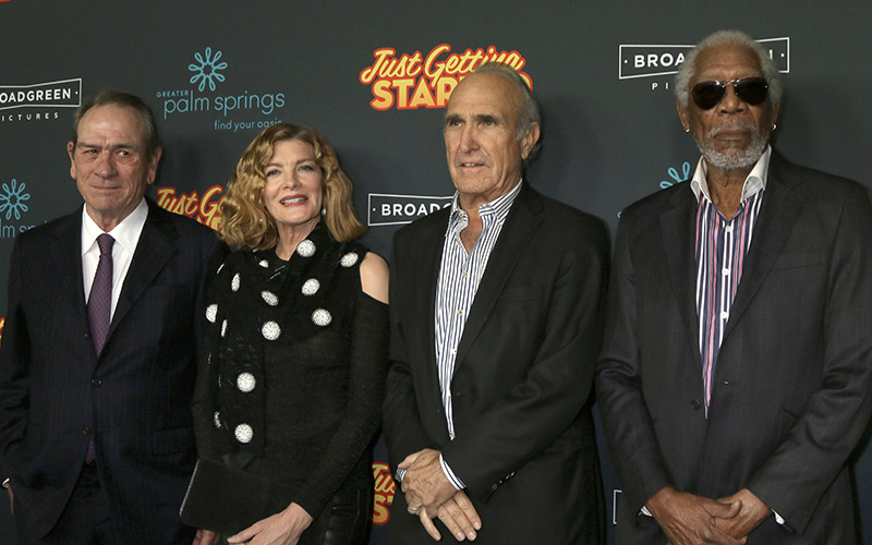 Tommy Lee Jones, Rene Russo, Ron Shelton, Morgan Freeman at the Just Getting Started Premiere