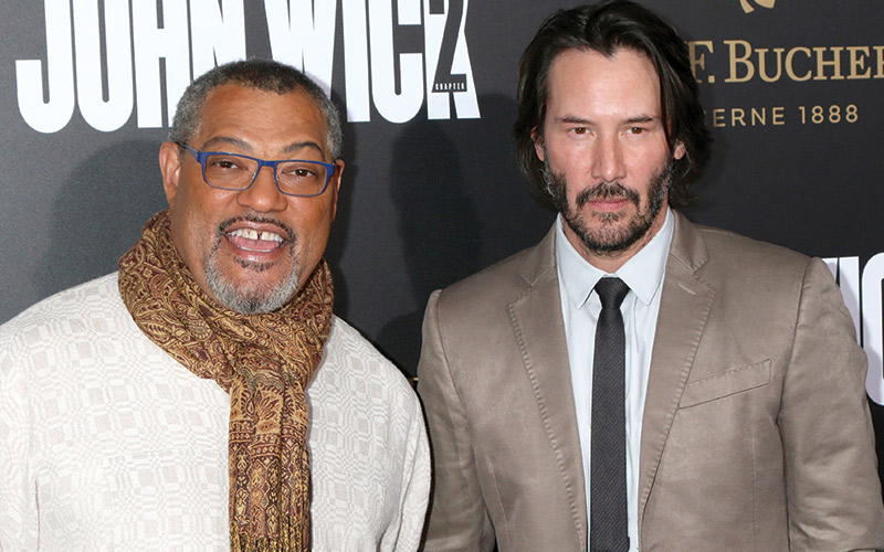 Keanu Reeves and Lawrence Fishburne
