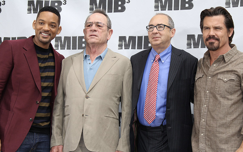Will Smith, Tommy Lee Jones, Barry Sonnenfeld, Josh Brolin at the Men In Black 3 Photocall