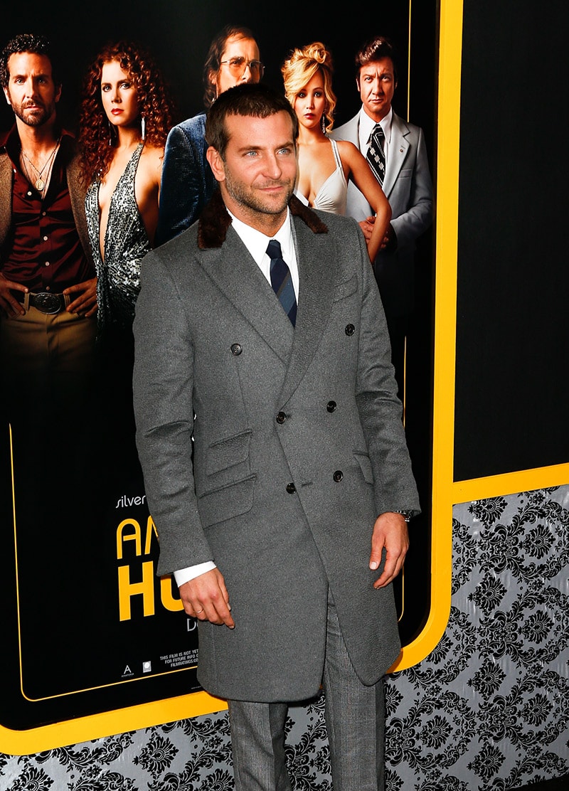 Bradley Cooper attends the American Hustle premiere at the Ziegfeld Theatre