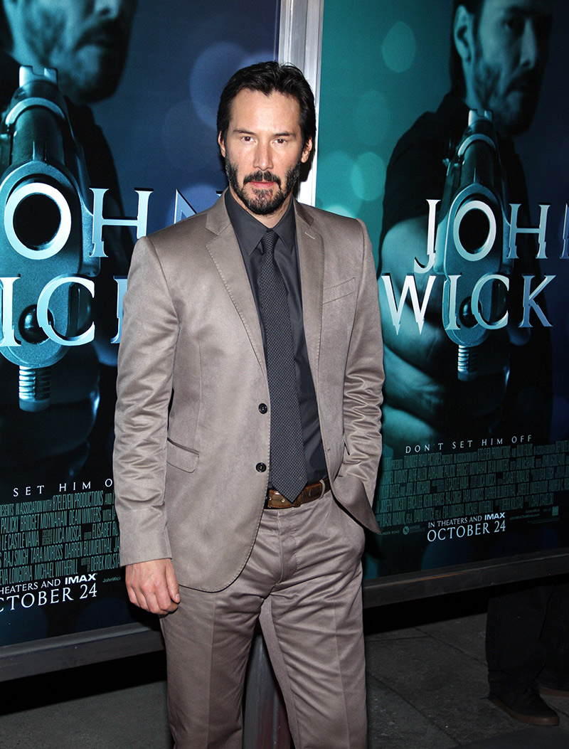 Keanu Reeves at the Los Angeles premiere of John Wick